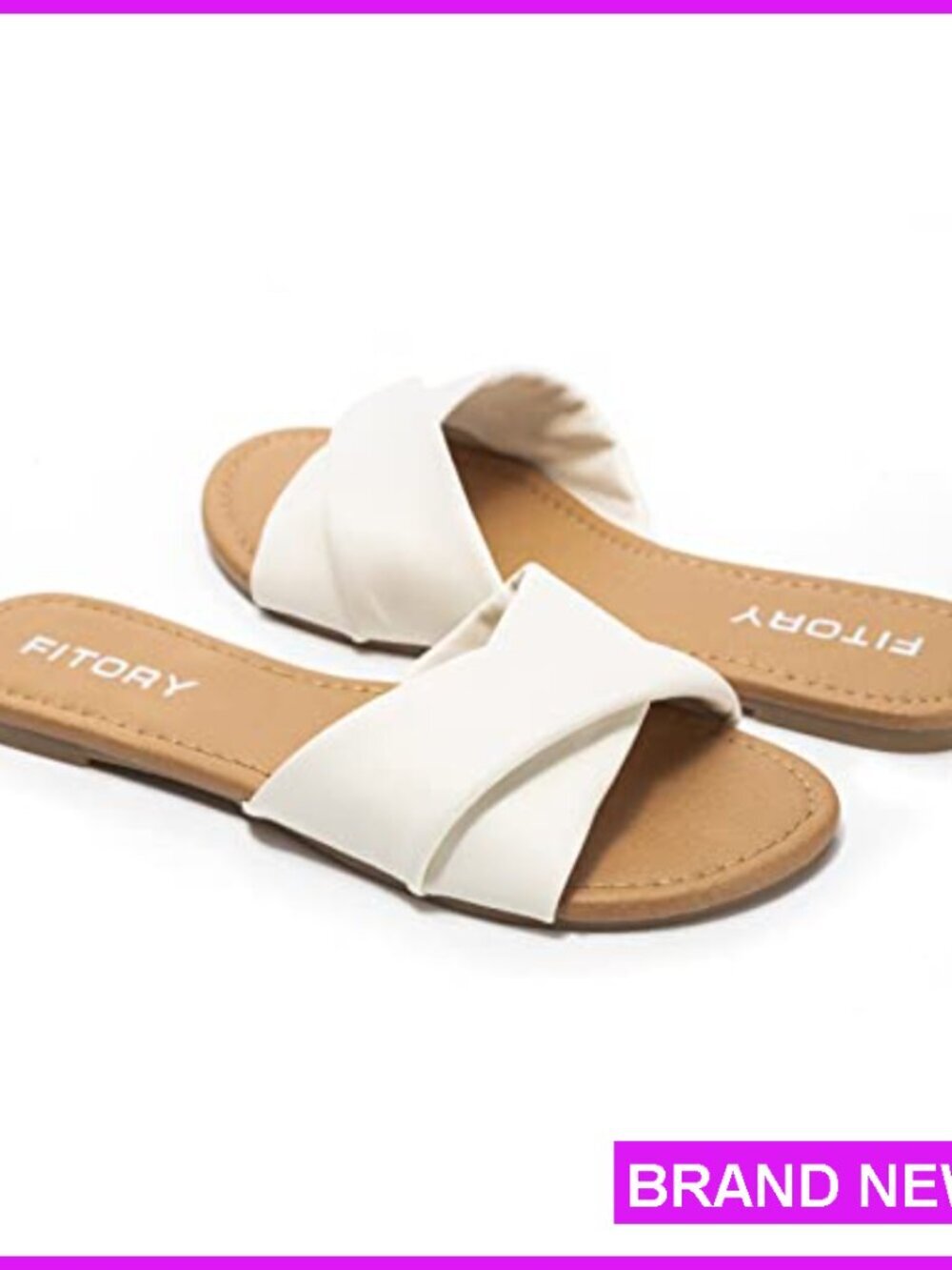 Fashion Slides Flat Sandals Soft Leather Slippers Summer Casual Chic Comfort - Picture 5 of 6